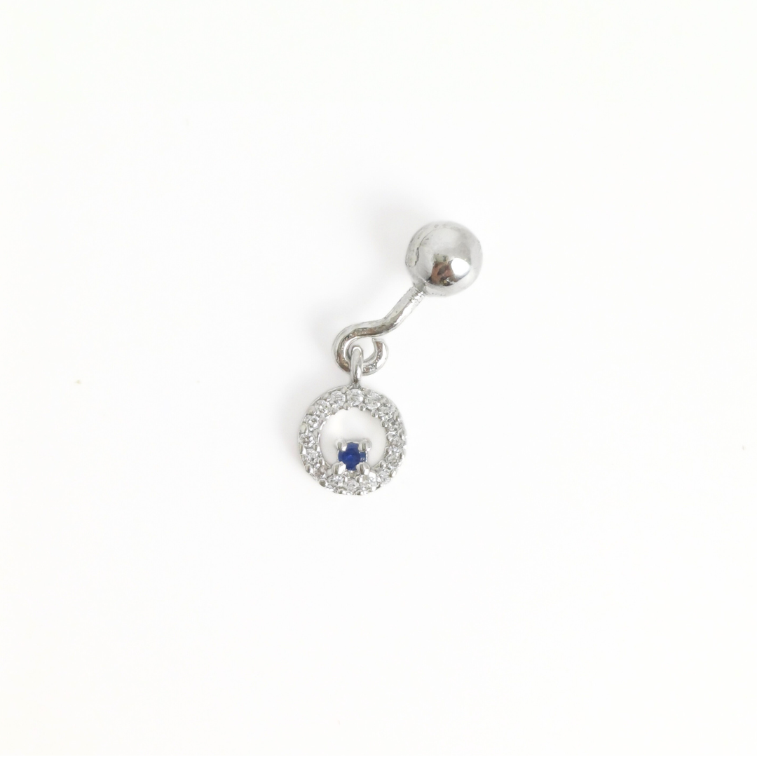 Circle of Sapphire Helix Stud