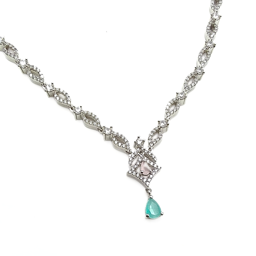 Minty Rose Necklace Set