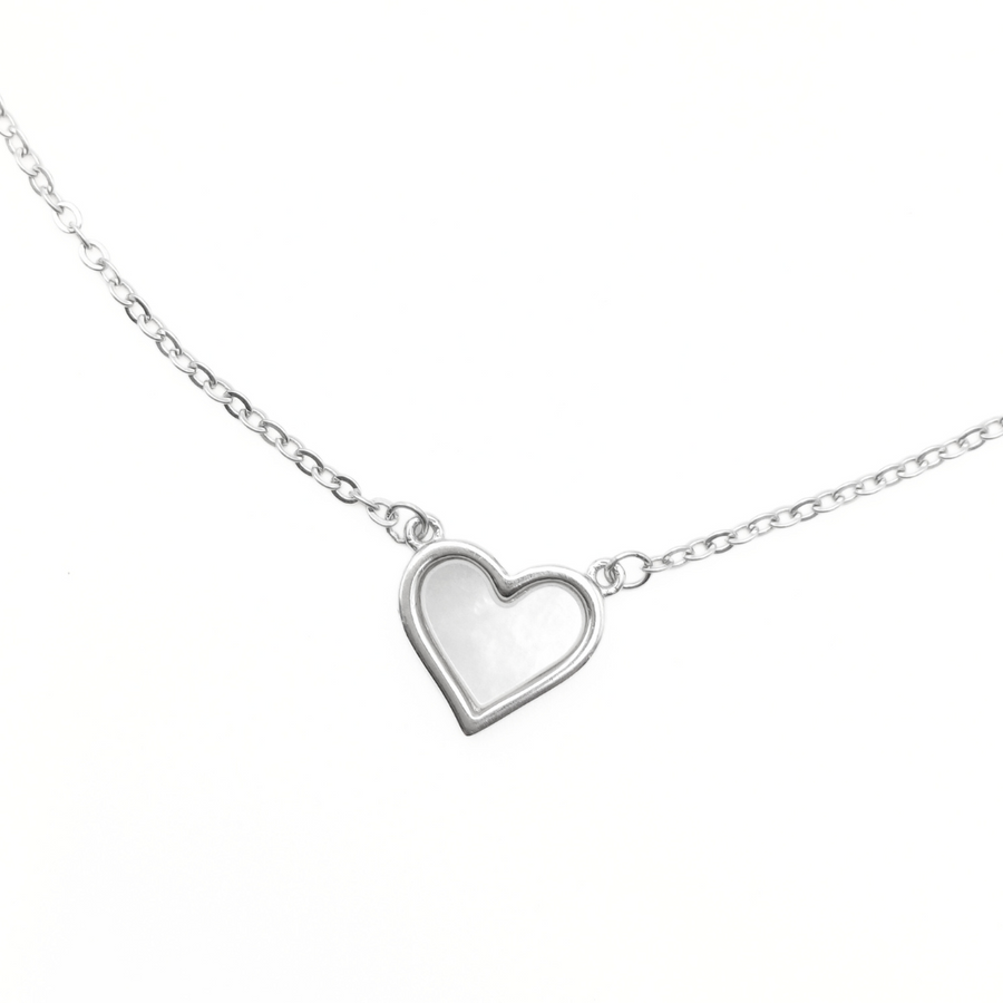 Mother of Pearl Heart Chain Set 2.47 g