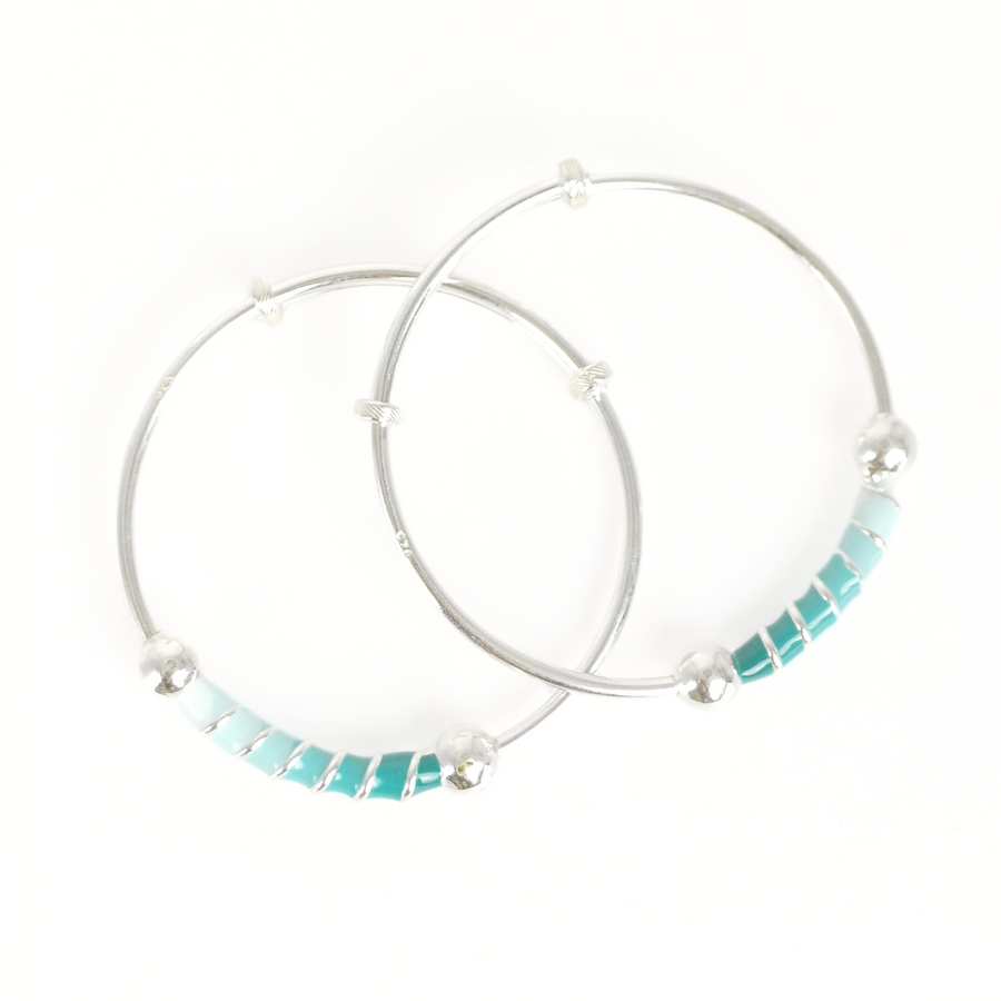 Ombre Ocean Baby Bangles Adjustable / 14.11 g