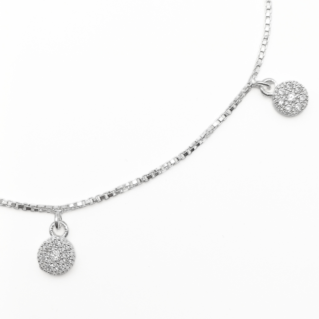 Pave Petal Sparkle Anklet