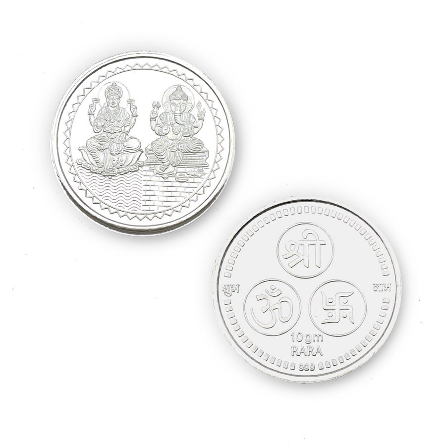 10 gram Ganesh Laxmi Silver Coin 10 g