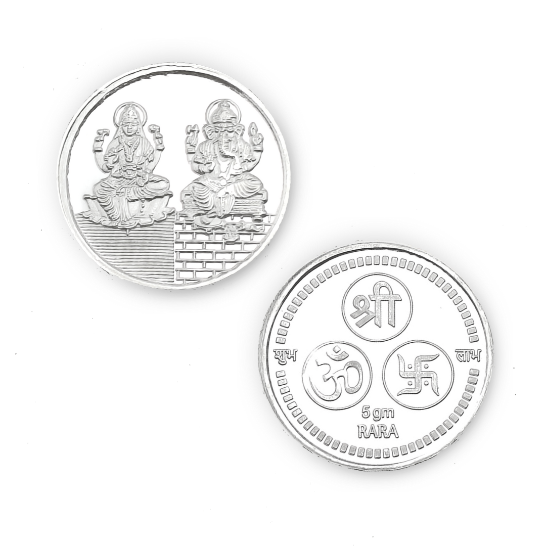 5 gram Ganesh Laxmi Silver Coin
