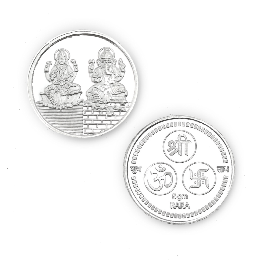 5 gram Ganesh Laxmi Silver Coin