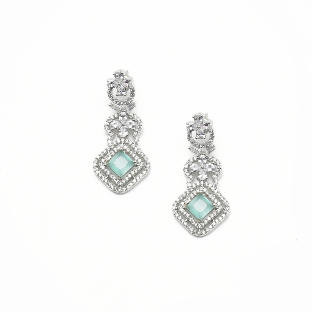Aqua Mosaic Necklace Set 58.32 g