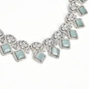 Aqua Mosaic Necklace Set 58.32 g