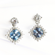 Aquamarine Earrings Free Size