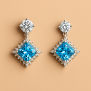 Aquamarine Earrings Free Size / 6.37 g