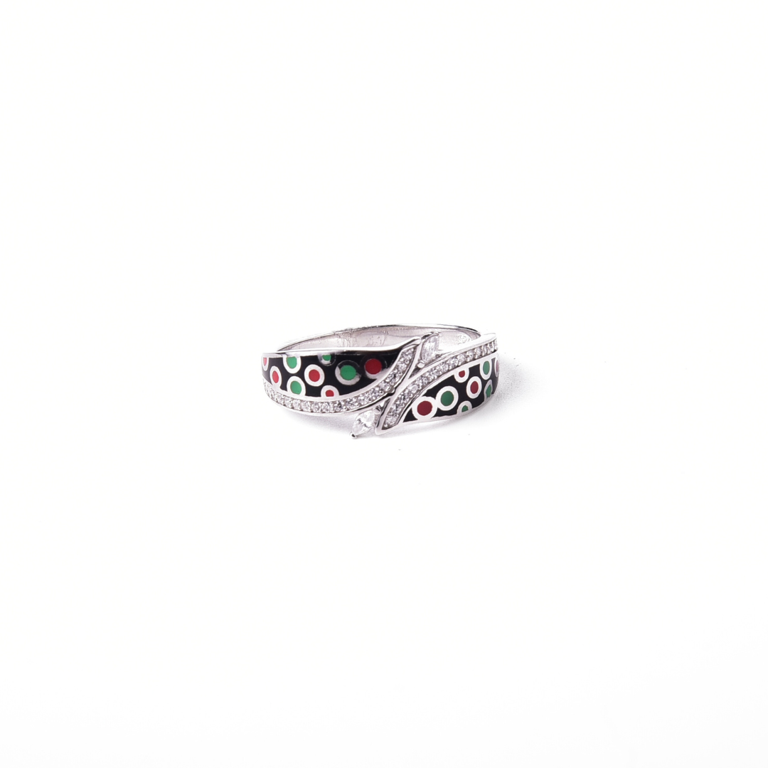 Art Deco Dot Ring 18 mm / 3.1 g