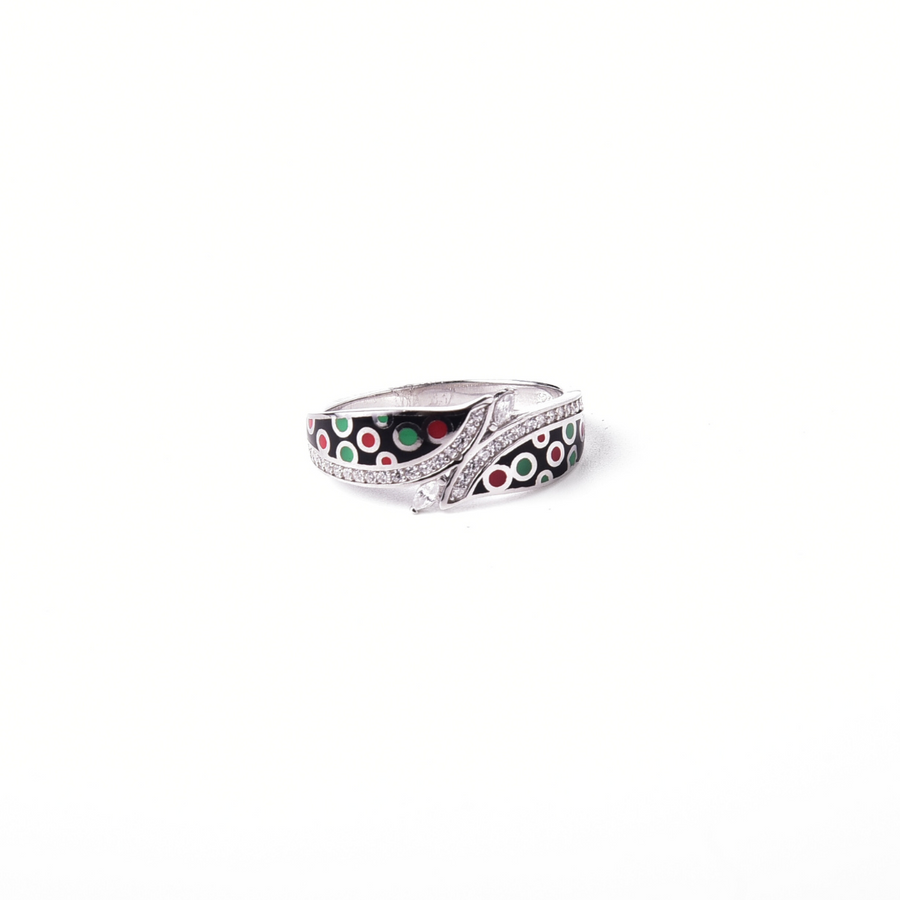 Art Deco Dot Ring 18 mm / 3.1 g