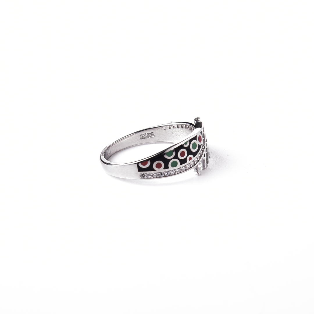 Art Deco Dot Ring 18 mm / 3.1 g