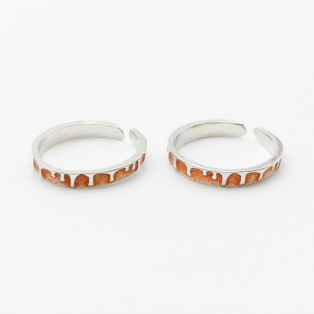 Artistic Drip Toe Rings FREE Size / 2.7 g