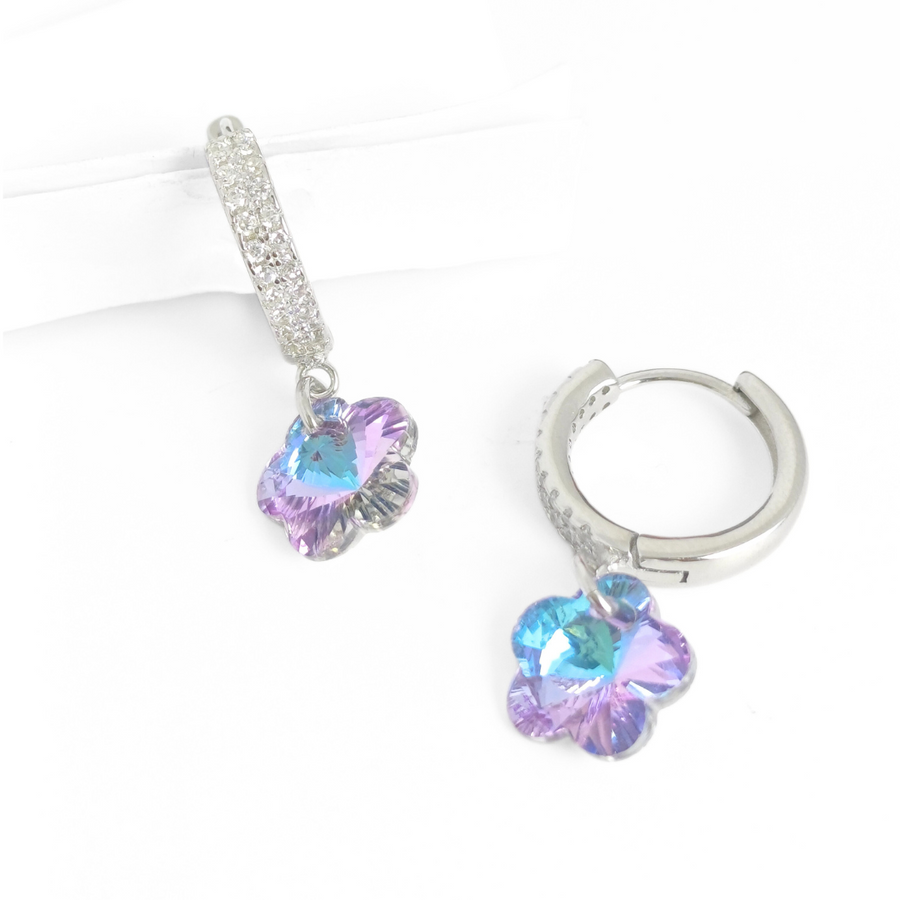 Aurora Bloom Hoop Earrings Free Size