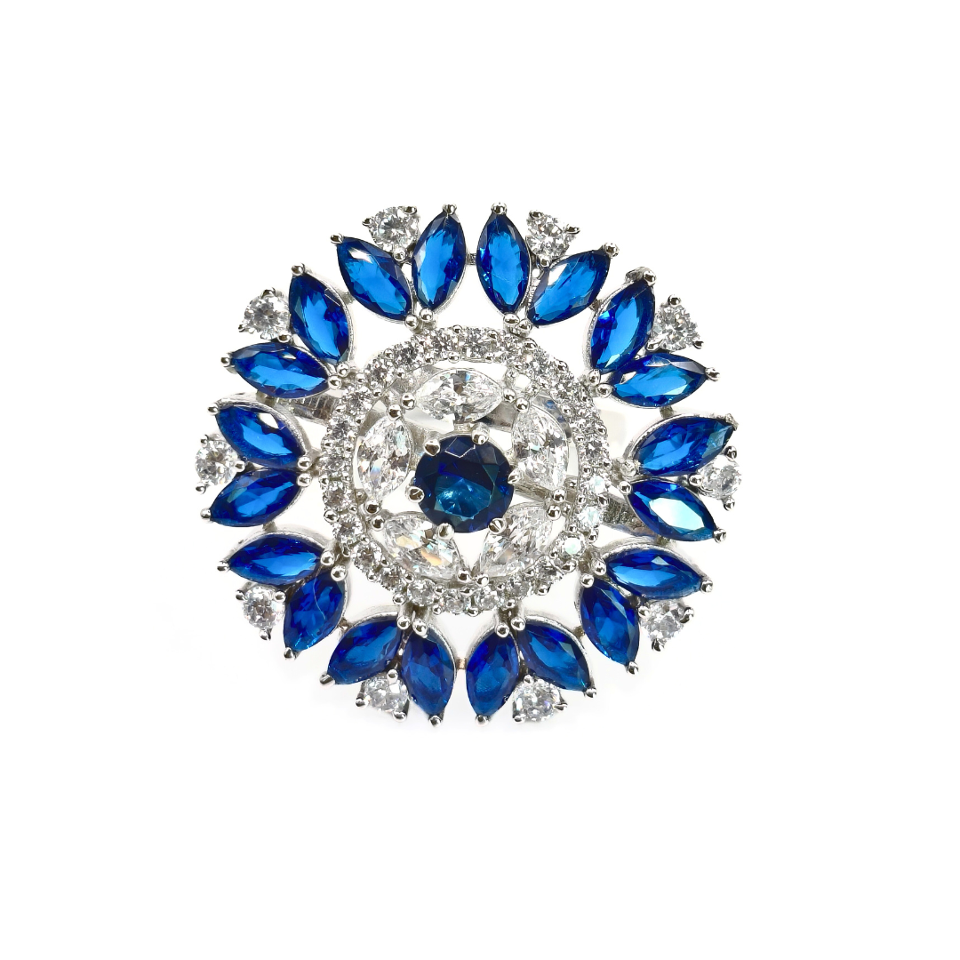 Azure Dahlia Ring Free Size / 9.47 g