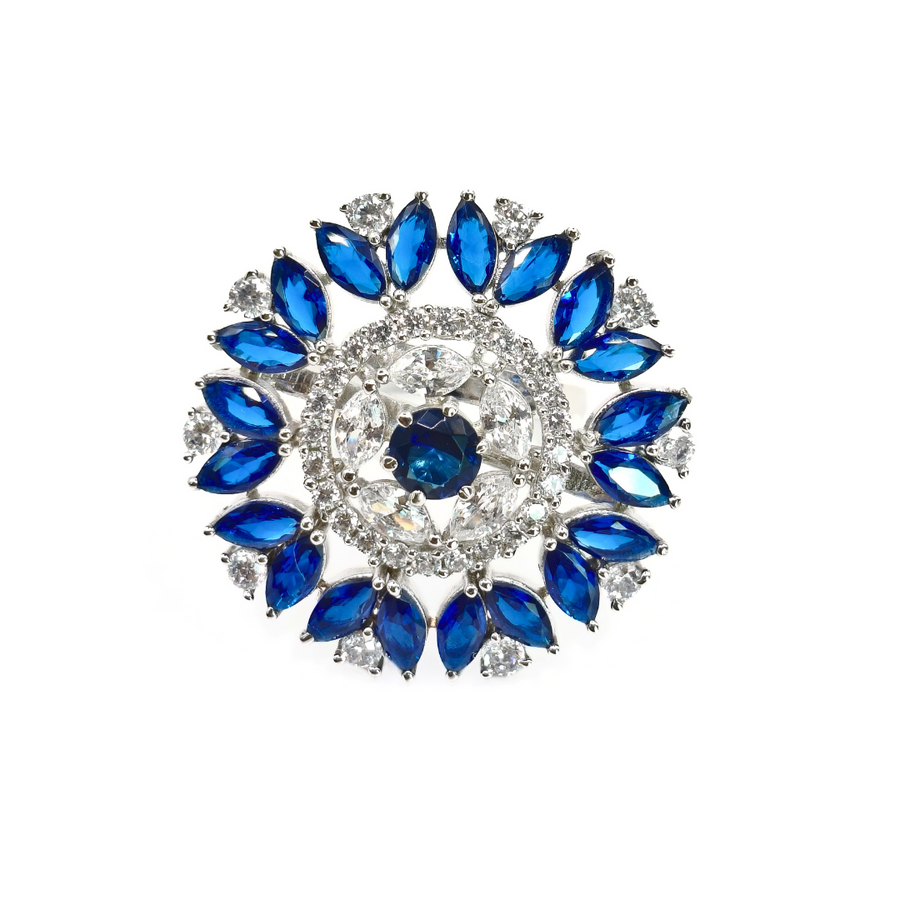 Azure Dahlia Ring Free Size / 9.47 g