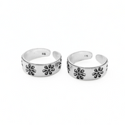 Bold Blooms Toe Rings FREE Size / 4.32 g