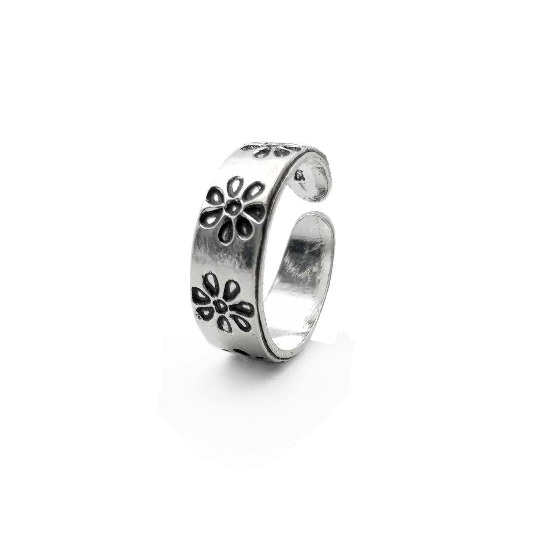Bold Blooms Toe Rings FREE Size / 4.32 g