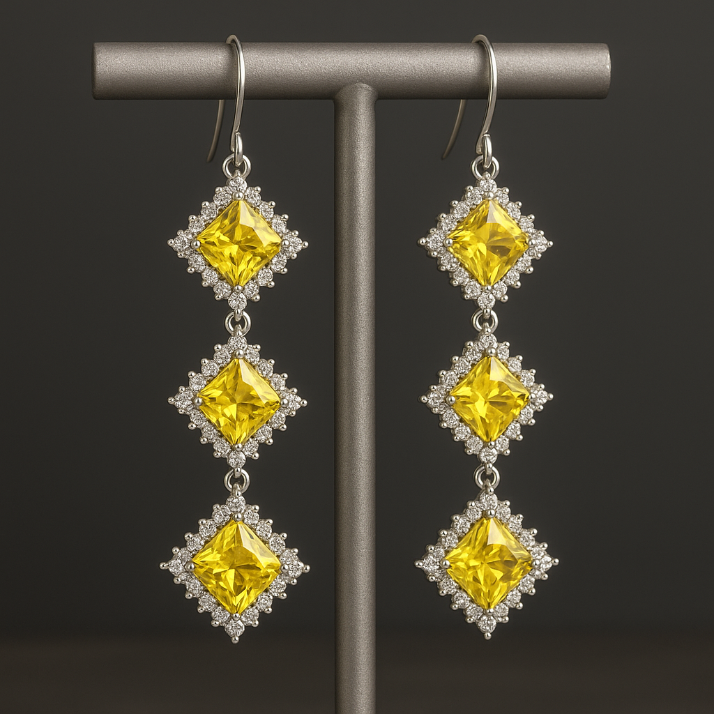 Canary Glow Earrings Free Size / 14.33 g
