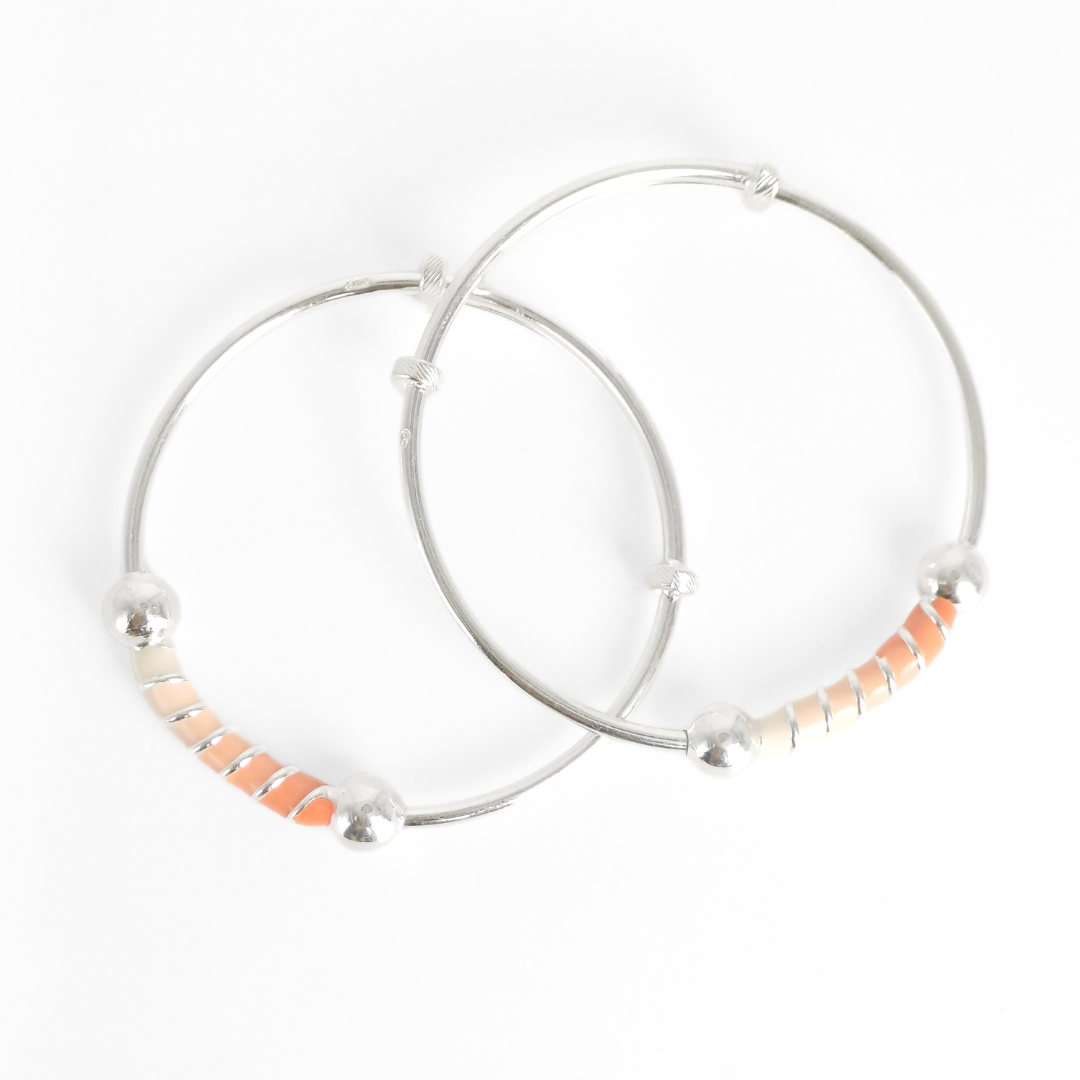 Coral Kisses Baby Bangles Adjustable / 14.26 g