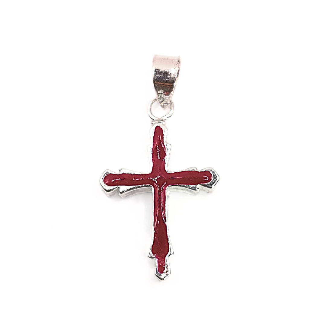 Crimson Cross Pendant Free Size
