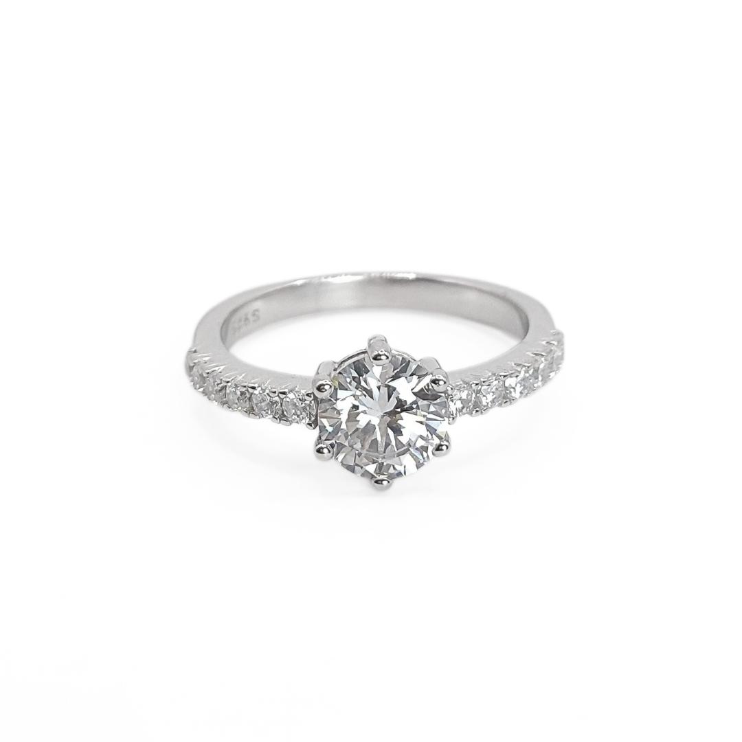 Crown Solitaire Ring 14 mm / 2.67 g