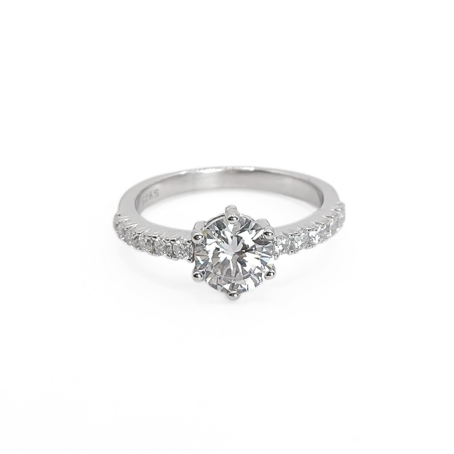 Crown Solitaire Ring 14 mm