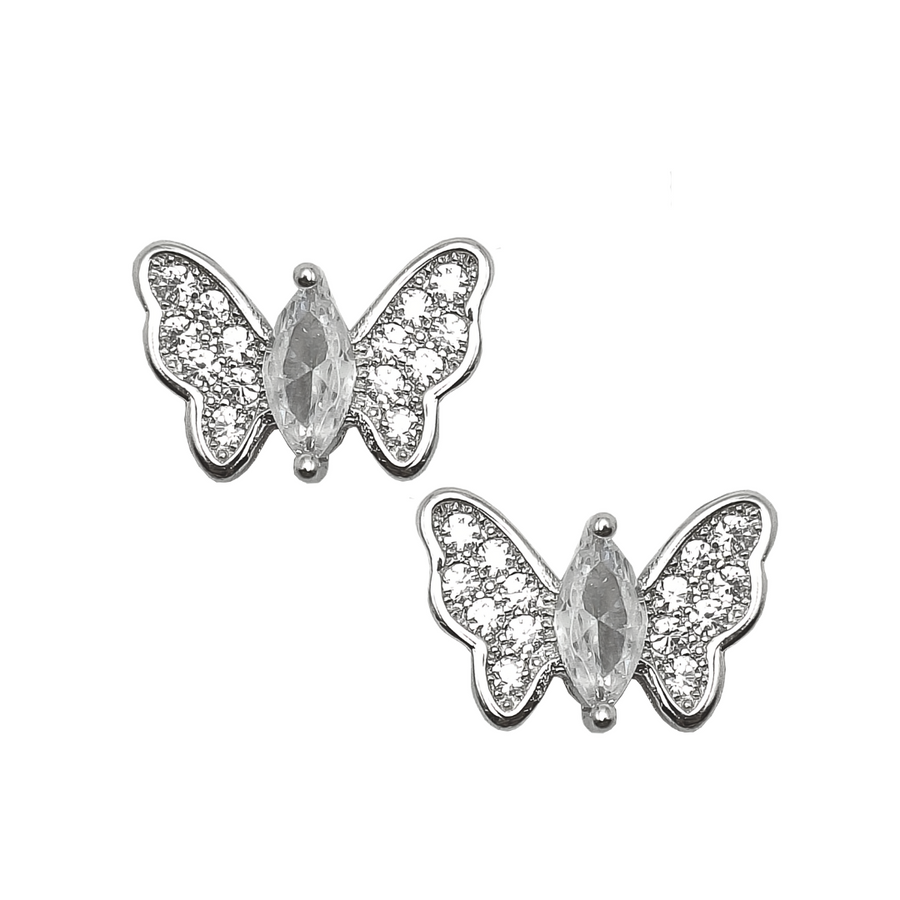Crystal Monarch Studs Free Size