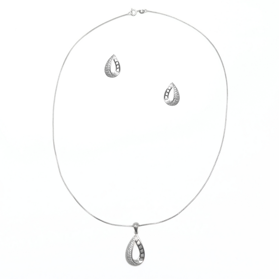 Dazzling Teardrop Chain Set Free Size