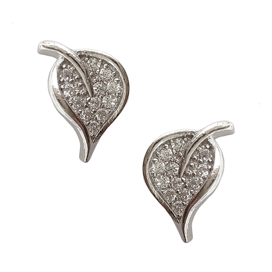 Dewy Leaf Studs Free Size
