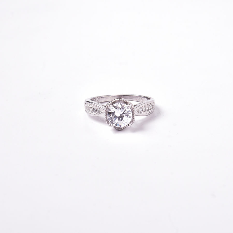 Diamond Dewdrop Ring 14 mm