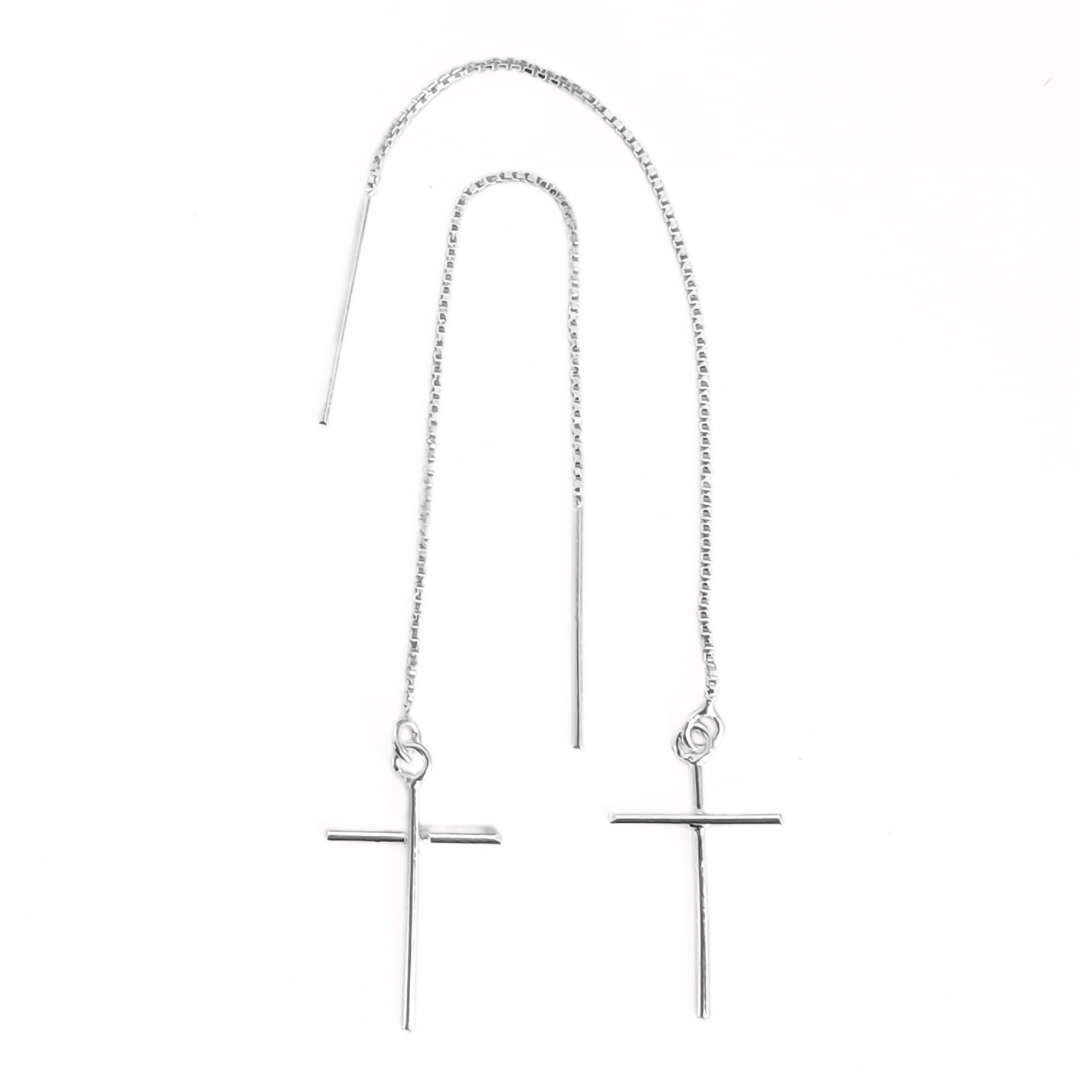 Divine Cross Threads Earrings 1.4 g
