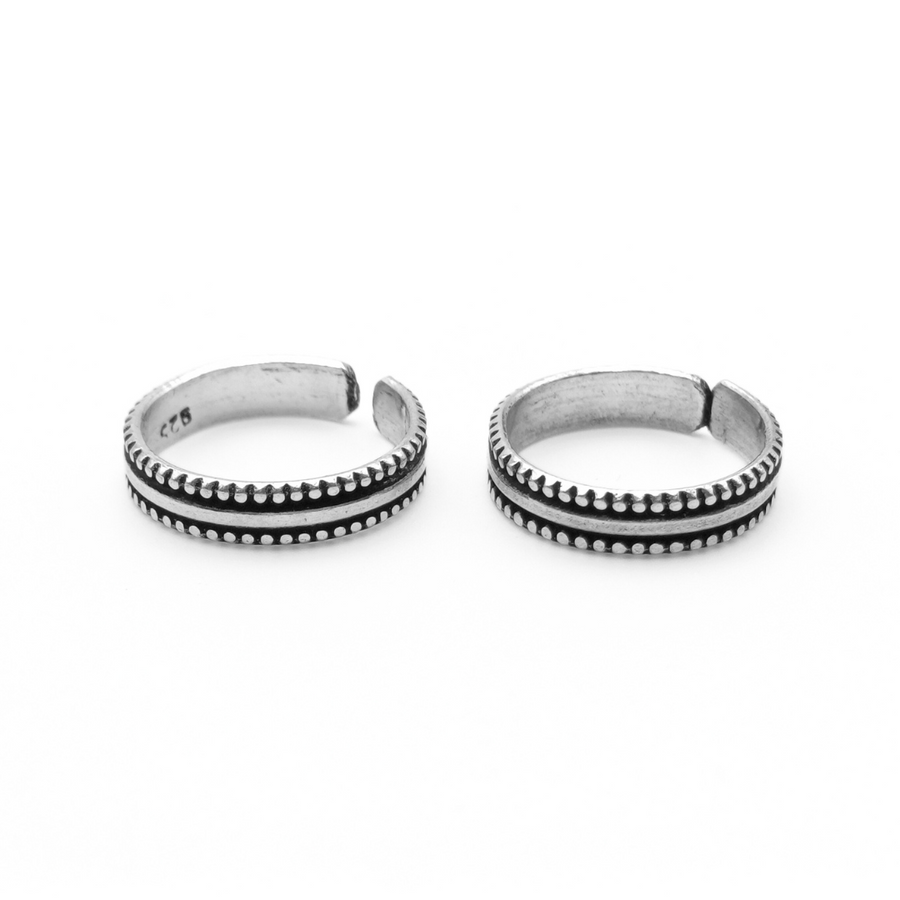 Dotted Charm Toe Rings FREE Size / 3.64 g