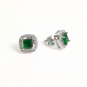 Emerald Aura Studs Free Size