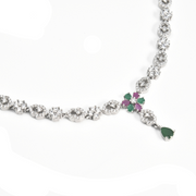 Emerald Bloom Necklace Set 26.37 g