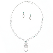Emerald Dewdrop Necklace Set 37.14 g