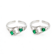 Emerald Duo Toe Rings FREE Size / 4.05 g