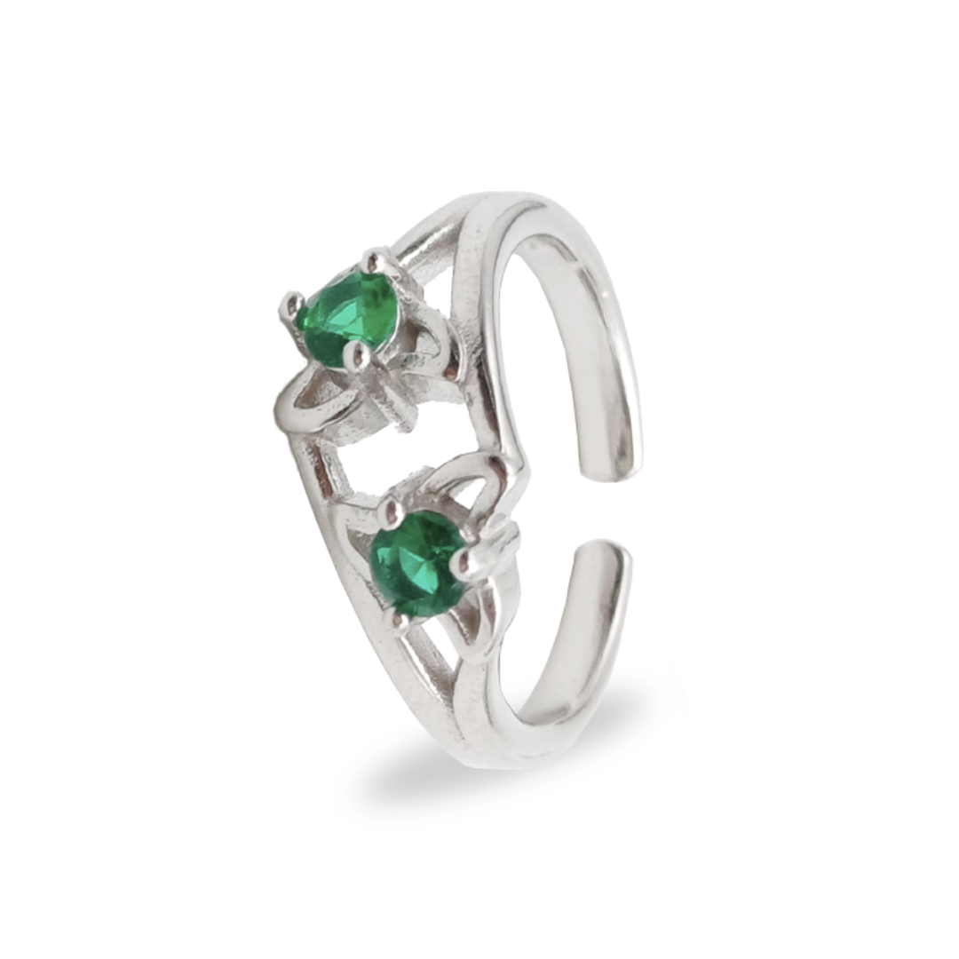 Emerald Duo Toe Rings FREE Size / 4.05 g