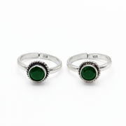 Emerald Elegance Toe Rings FREE Size / 5.24 g