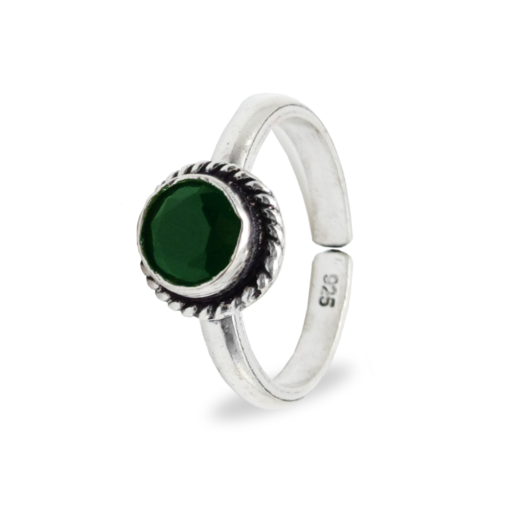 Emerald Elegance Toe Rings FREE Size / 5.24 g