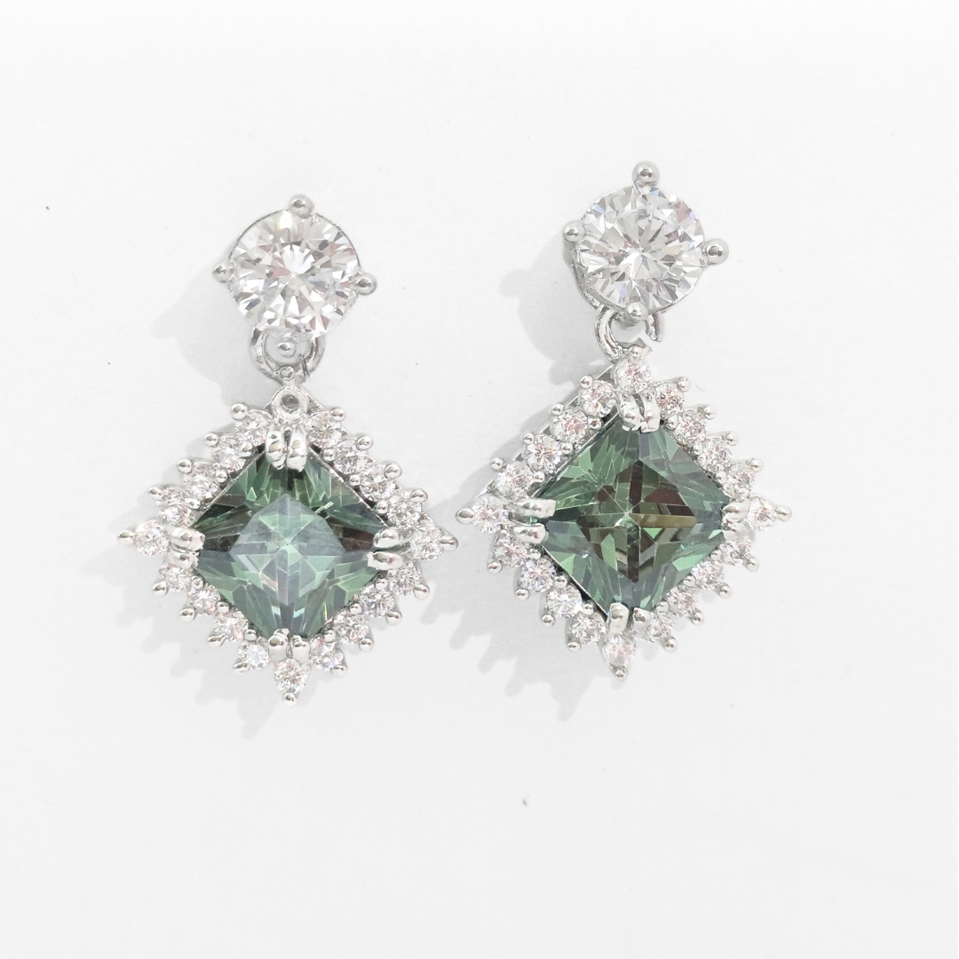 Emerald Mirage Drop Earrings 6.54 g