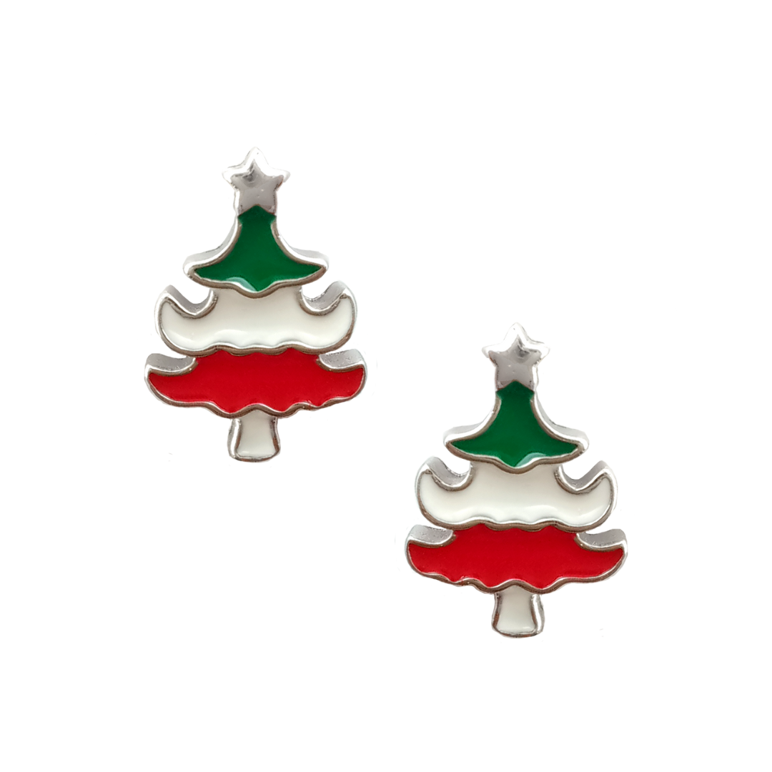 Festive Evergreen Studs Free Size