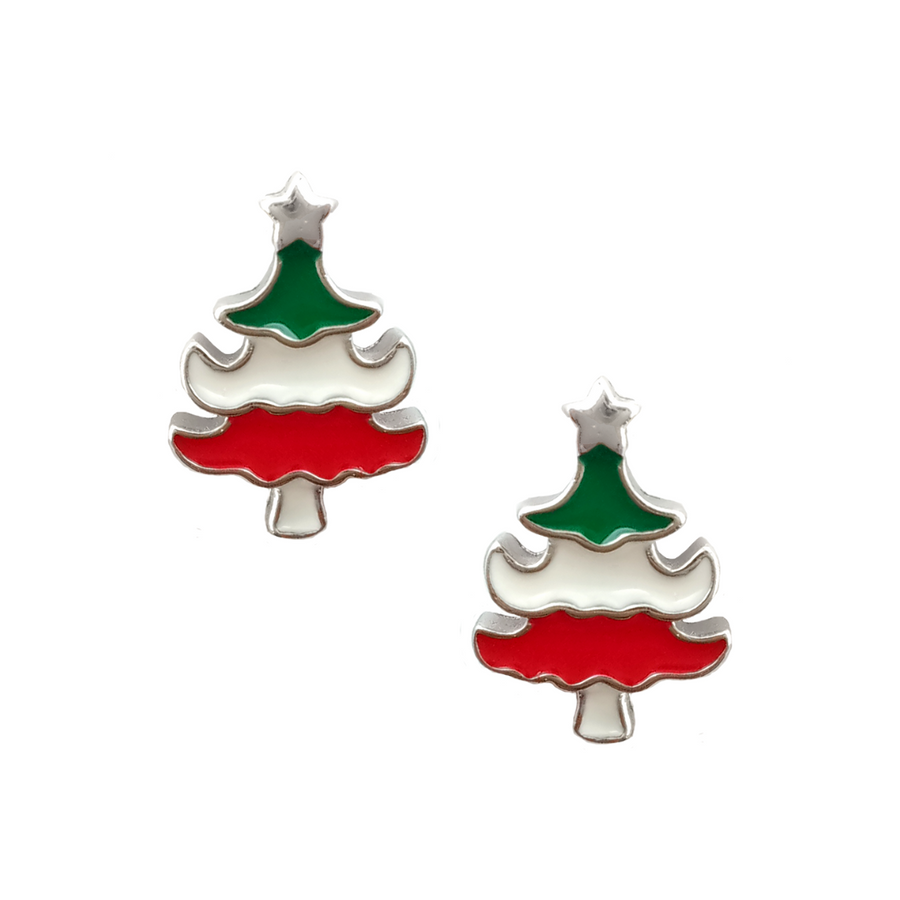 Festive Evergreen Studs Free Size