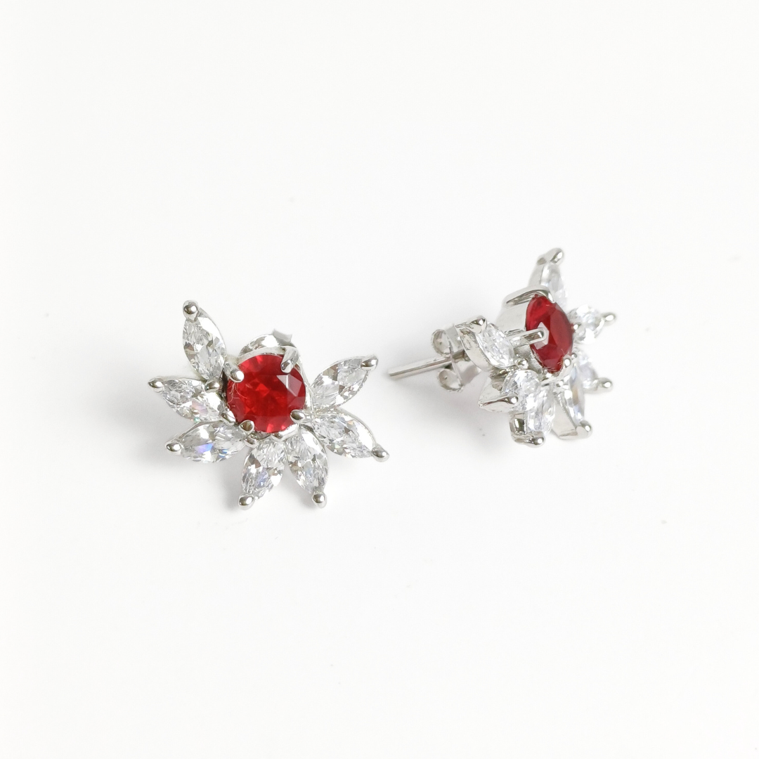 Fire Lily Studs Free Size
