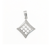 Geo-Sparkle Grid Pendant Free Size