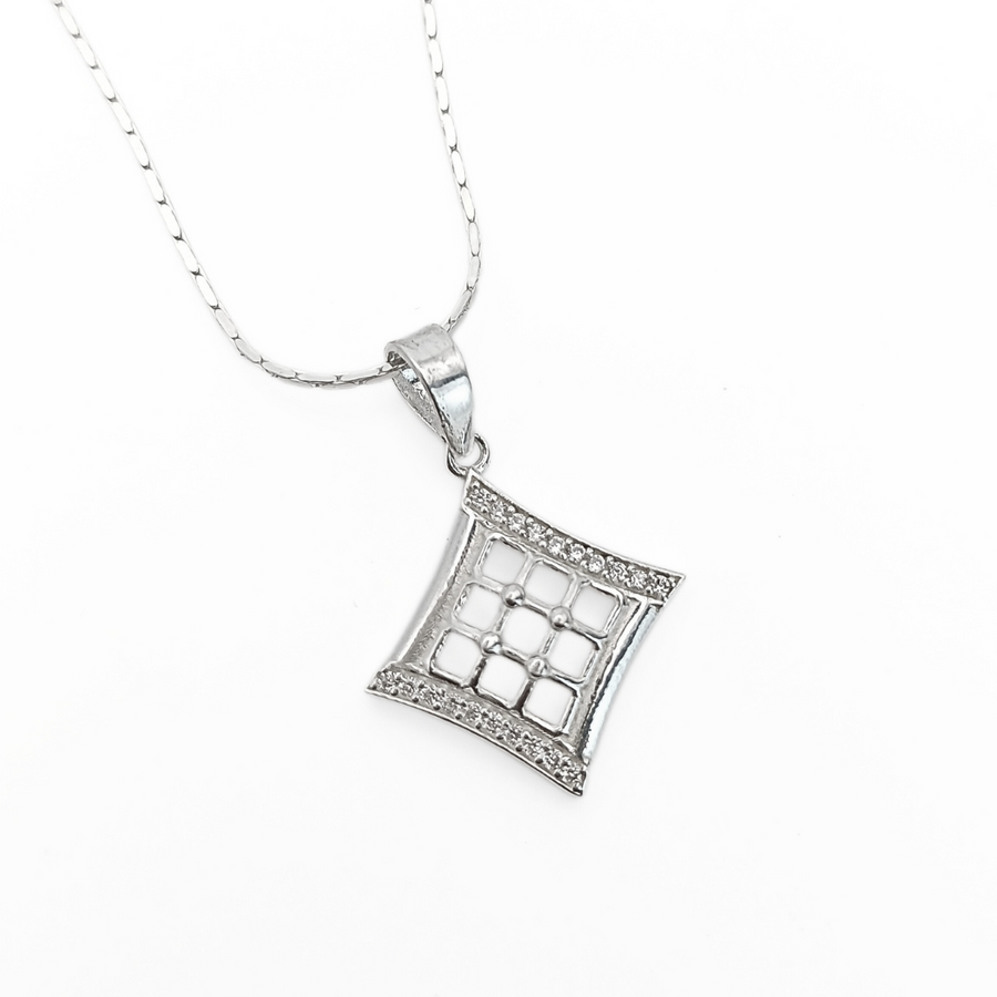 Geo-Sparkle Grid Pendant 2.28 g