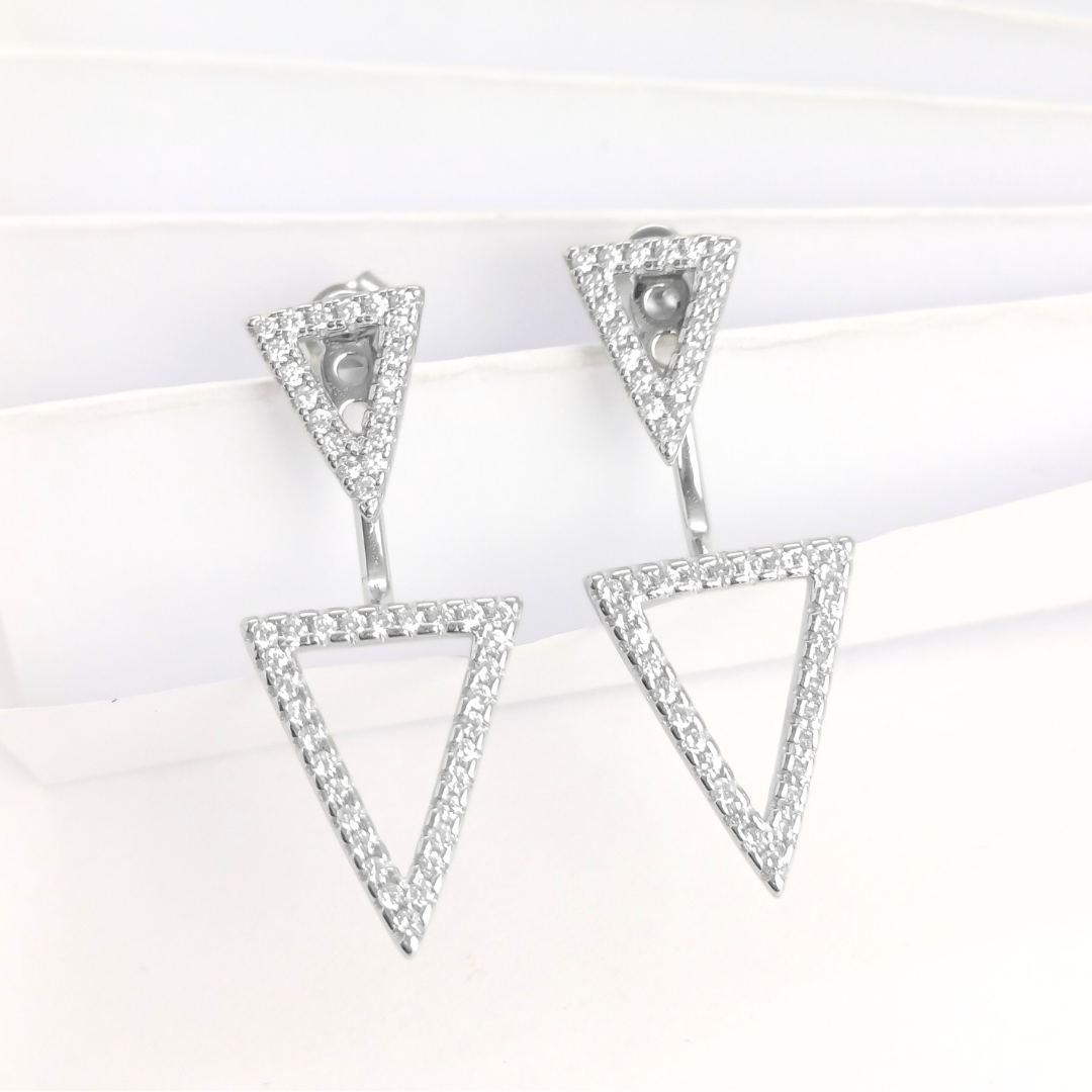 Geometric Duo Earrings Free Size