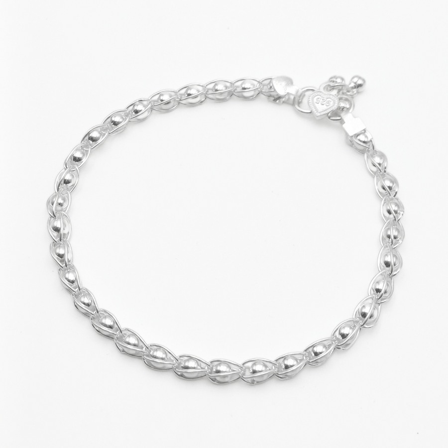 Glimmering Pod Chain Anklet 254 mm / 17.43 g