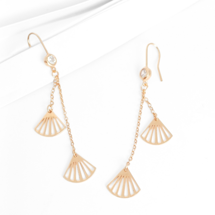 Golden Echo Earrings Free Size
