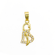 Golden Intertwined Heart Pendant Free Size