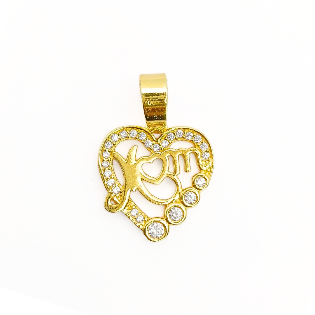 Golden Mom's Love Pendant Free Size
